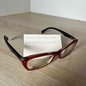 Prada VPR16N CAF-1O1 Eyeglasses Red Frames 53-18-135 Italy